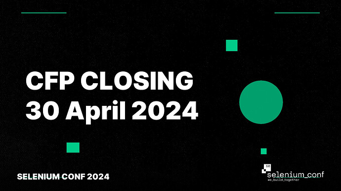 CFP closing 30 April