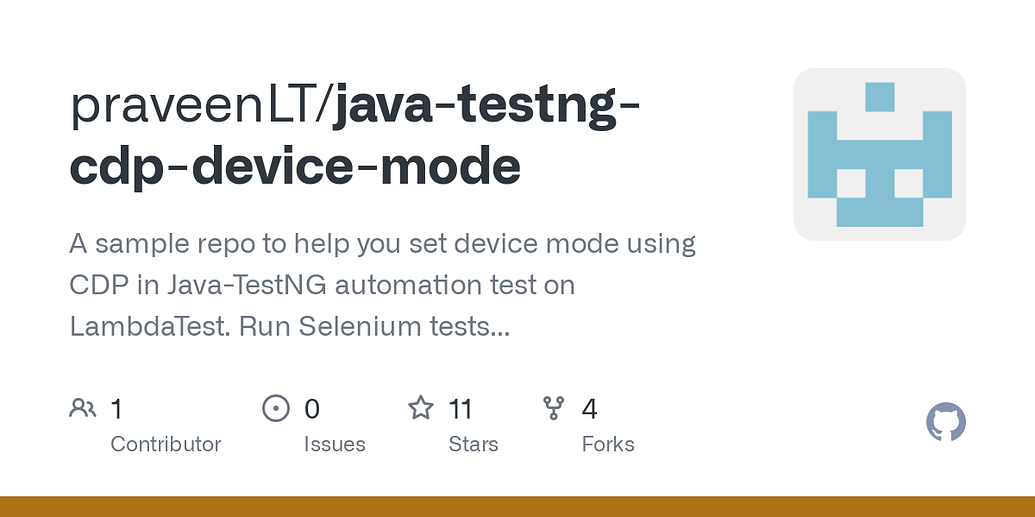 How to set device mode using CDP in JavaTestNG automation test on